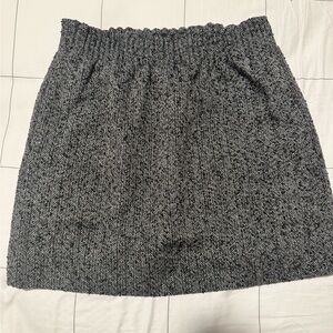 Black and Gray Herringbone Women's Skirt Mini Skirt